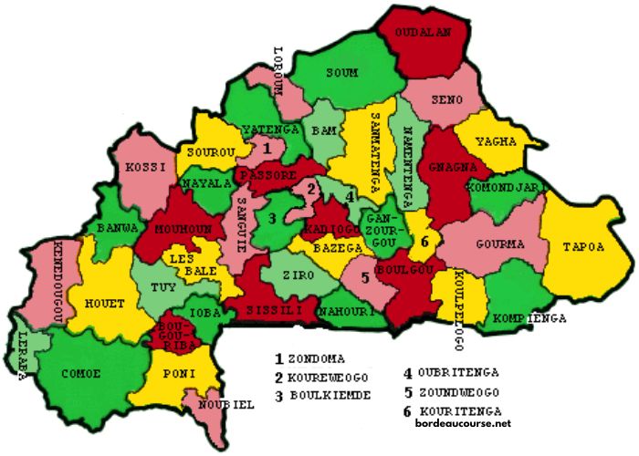 Carte Du Burkina Faso